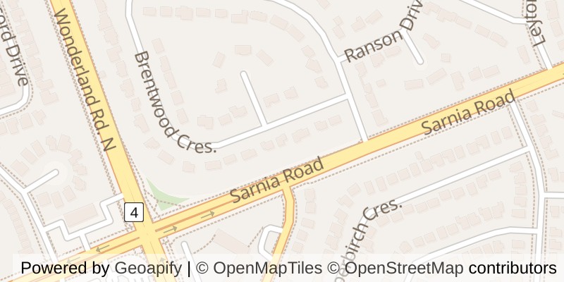 Map of 14 BRENTWOOD CRESCENT, London North (North J)
