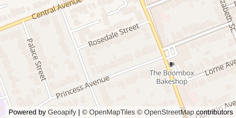 Map of 574 PRINCESS AVENUE, London East (East F)