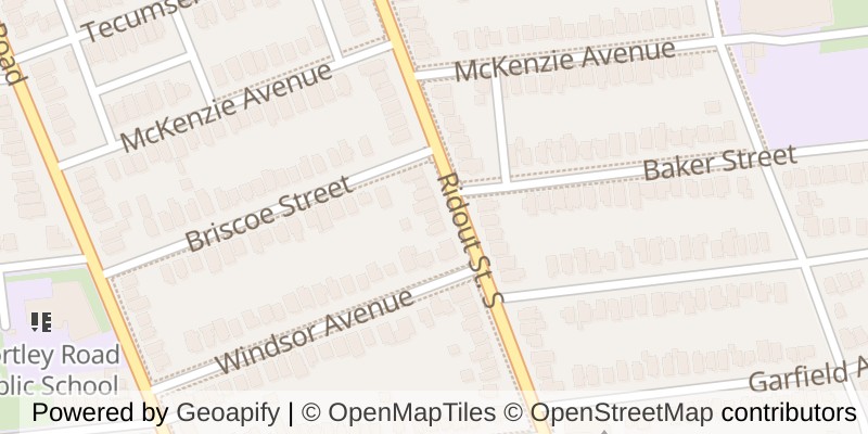 Map of 251 RIDOUT STREET S, London South (South F)