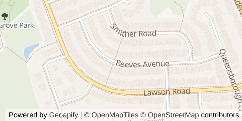 Map of 884 REEVES AVENUE, London North (North I)