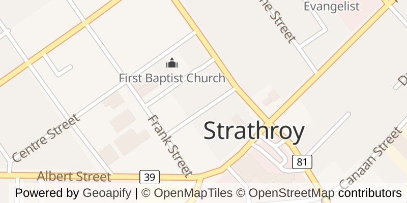 Map of 17 JAMES STREET, Strathroy-Caradoc (NW)
