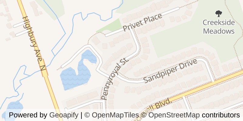 Map of 2091 PENNYROYAL STREET, London North (North D)