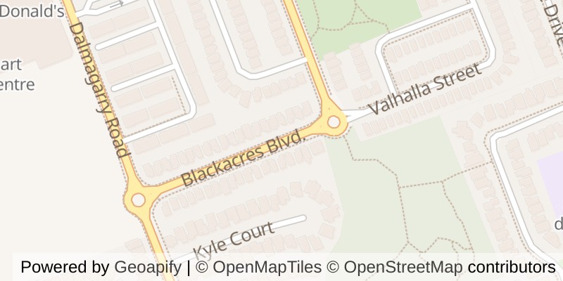 Map of 712 BLACKACRES BOULEVARD, London North (North E)