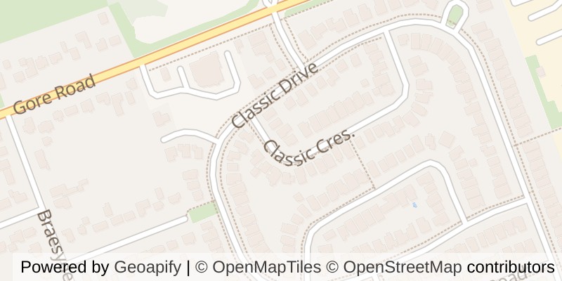 Map of 56 CLASSIC CRESCENT, London East (East P)