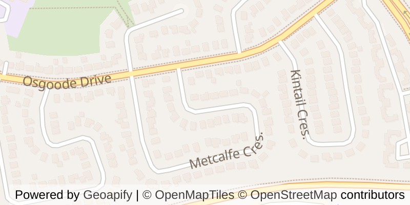 Map of 119 METCALFE CRESCENT, London South (South Y)
