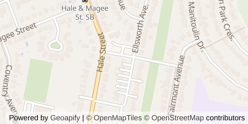 Map of 169 ELLSWORTH CRESCENT, London East (East O)
