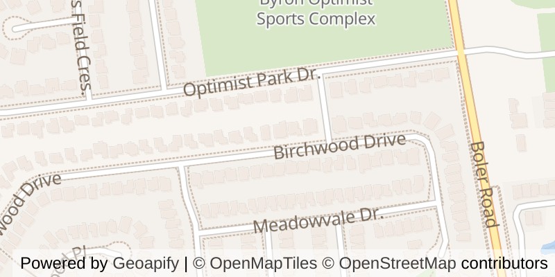 Map of 1336 BIRCHWOOD DRIVE, London South (South K)