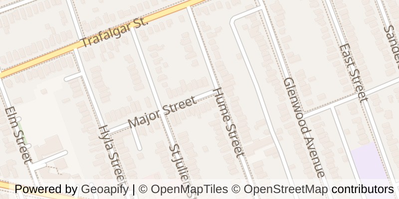 Map of 36 MAJOR STREET, London East (East M)