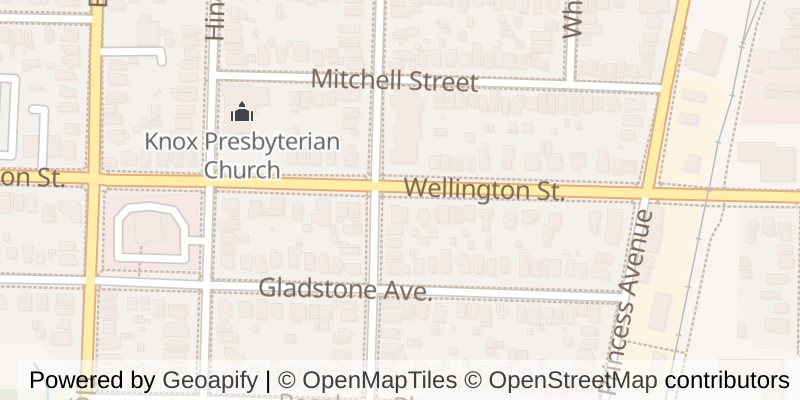 Map of 82 WELLINGTON STREET, St. Thomas