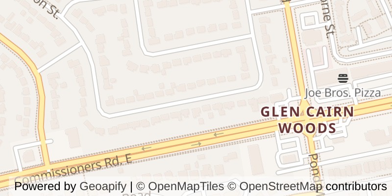 Map of 306 BURLINGTON CRESCENT, London South (South J)