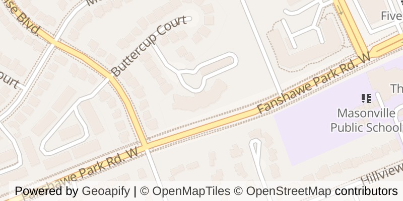 Map of 107 - 1705 FIDDLEHEAD PLACE, London North (North R)