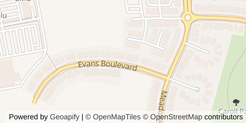 Map of 1488 EVANS BOULEVARD, London South (South U)