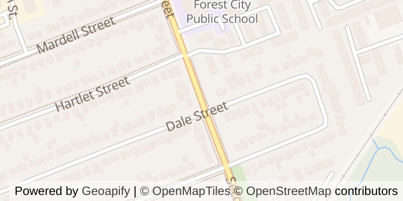 Map of 52 - 550 SECOND STREET, London East (East H)