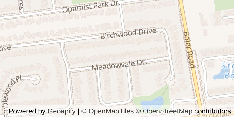 Map of 1204 MEADOWVALE DRIVE, London South (South K)