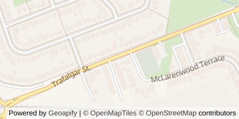 Map of 1461 TRAFALGAR STREET, London East (East N)