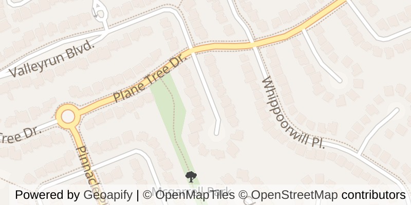 Map of 1991 WHIPPOORWILL PLACE, London North (North R)