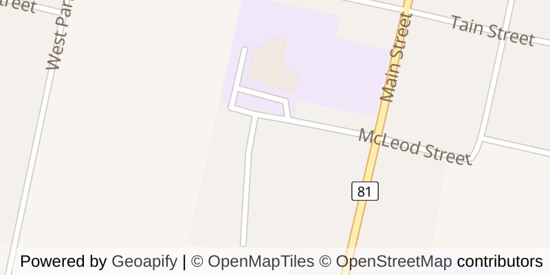 Map of 167 MCLEOD STREET, North Middlesex (Parkhill)