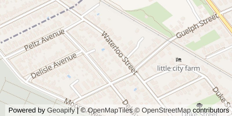Map of 193 WATERLOO STREET, Kitchener