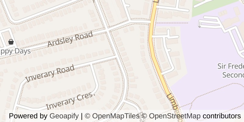 Map of 23 BRUNSWICK AVENUE, London North (North I)